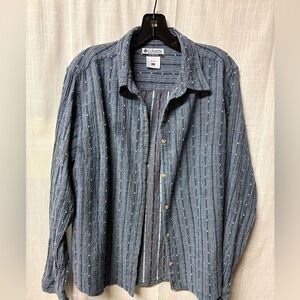 Columbia Blue and Red Patterned Shirt